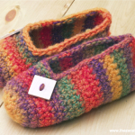 Tutorial: Fancy Felt Soles for Crocheted Slippers | Red-Handled Scissors