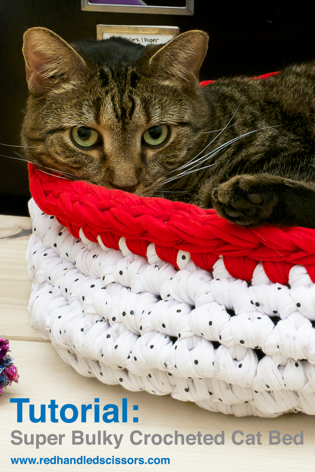 Tutorial Super Bulky Crocheted Cat Bed RedHandled Scissors