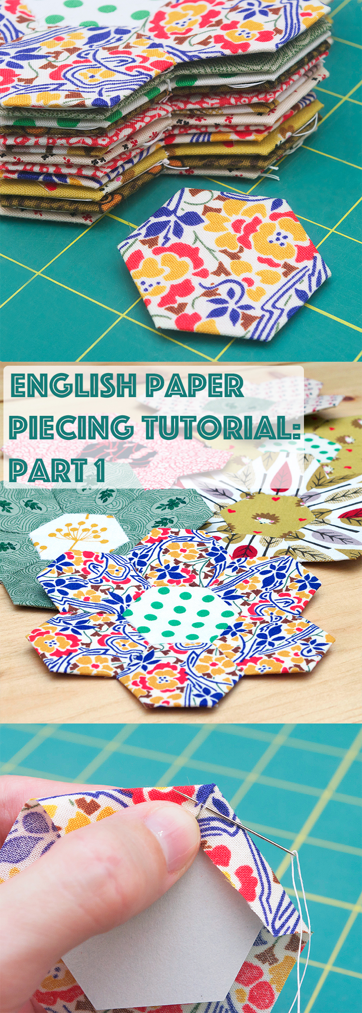 Tutorial: English Paper Piecing, Hexies Part 1