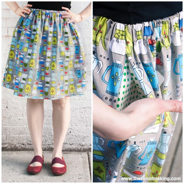 How to Sew the EASIEST Skirt Ever! Elastic Waistband Skirt Tutorial